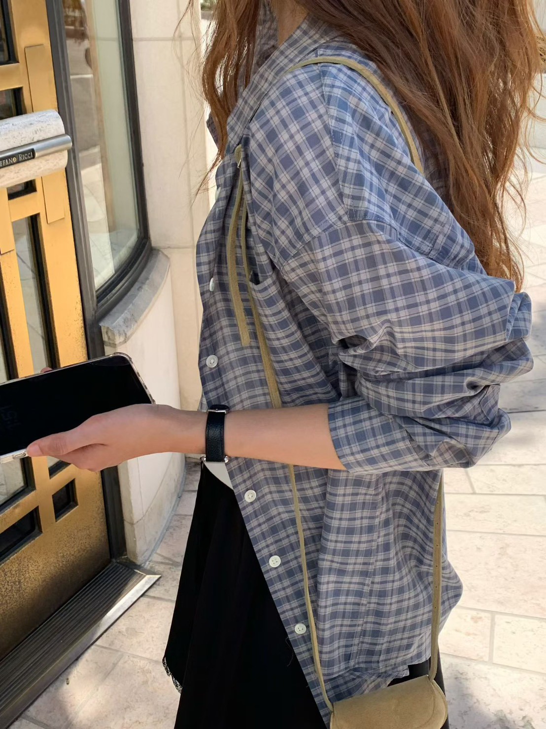 B24.大V家復古小格子襯衫