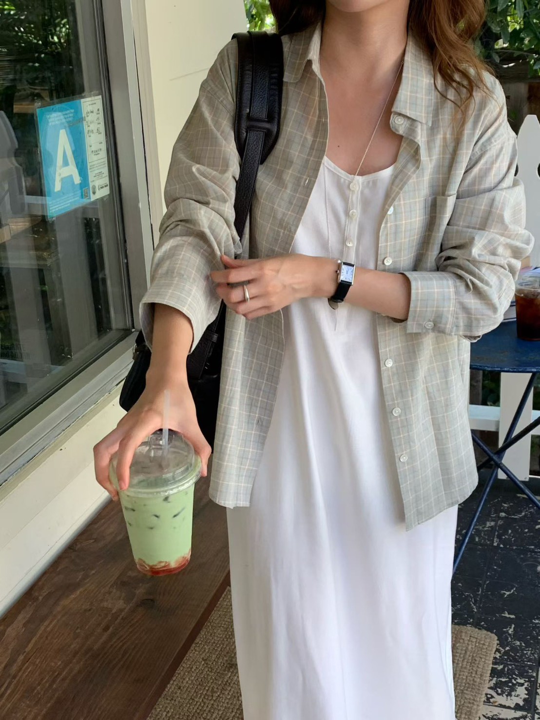 B24.大V家復古小格子襯衫