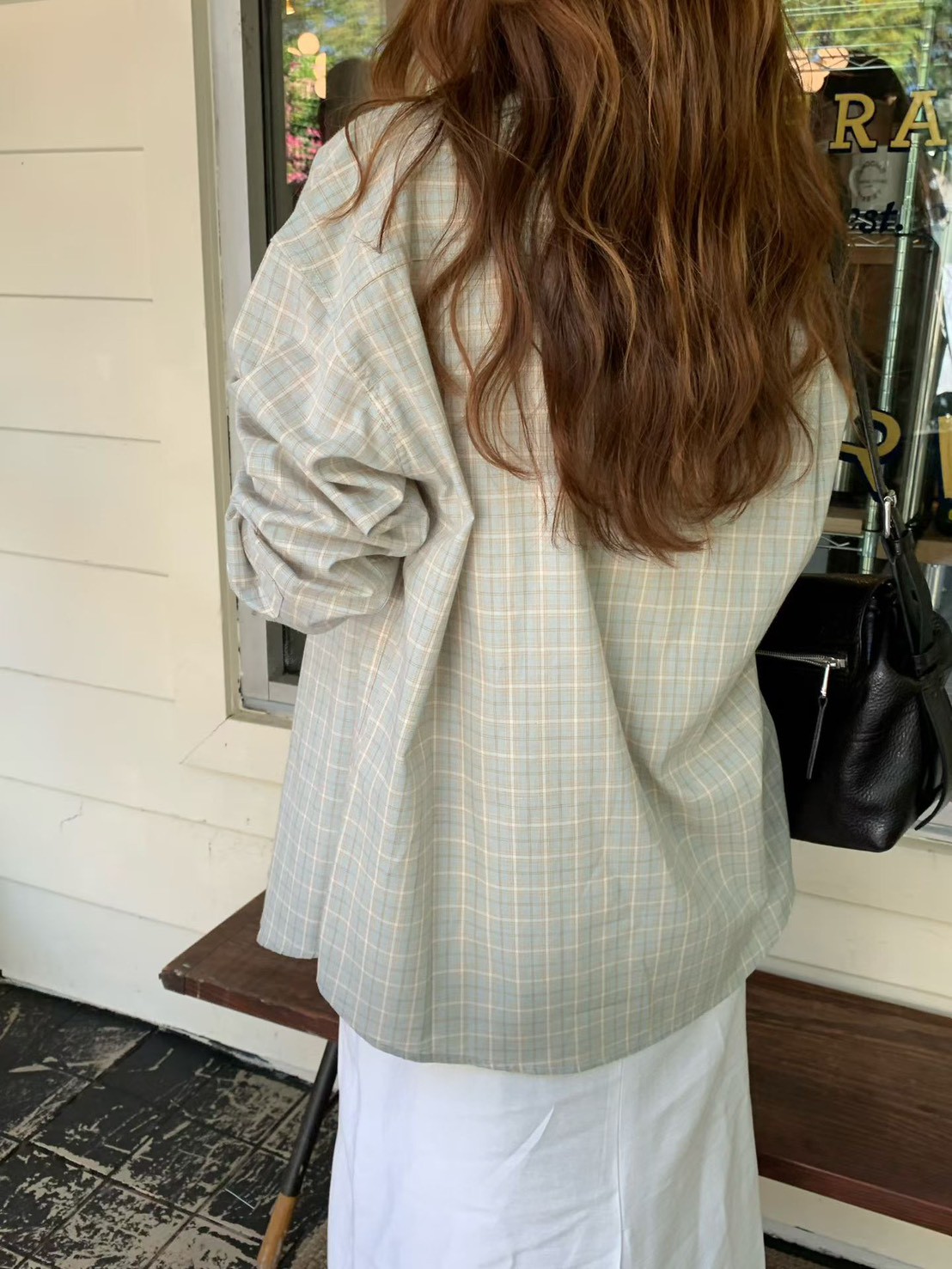 B24.大V家復古小格子襯衫