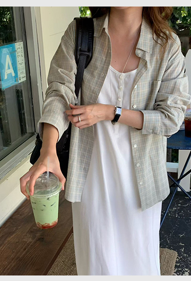 B24.大V家復古小格子襯衫