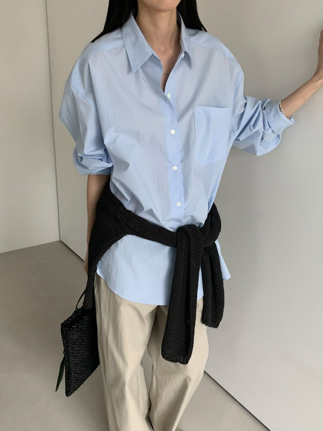 B66.都會淡雅口袋襯衫