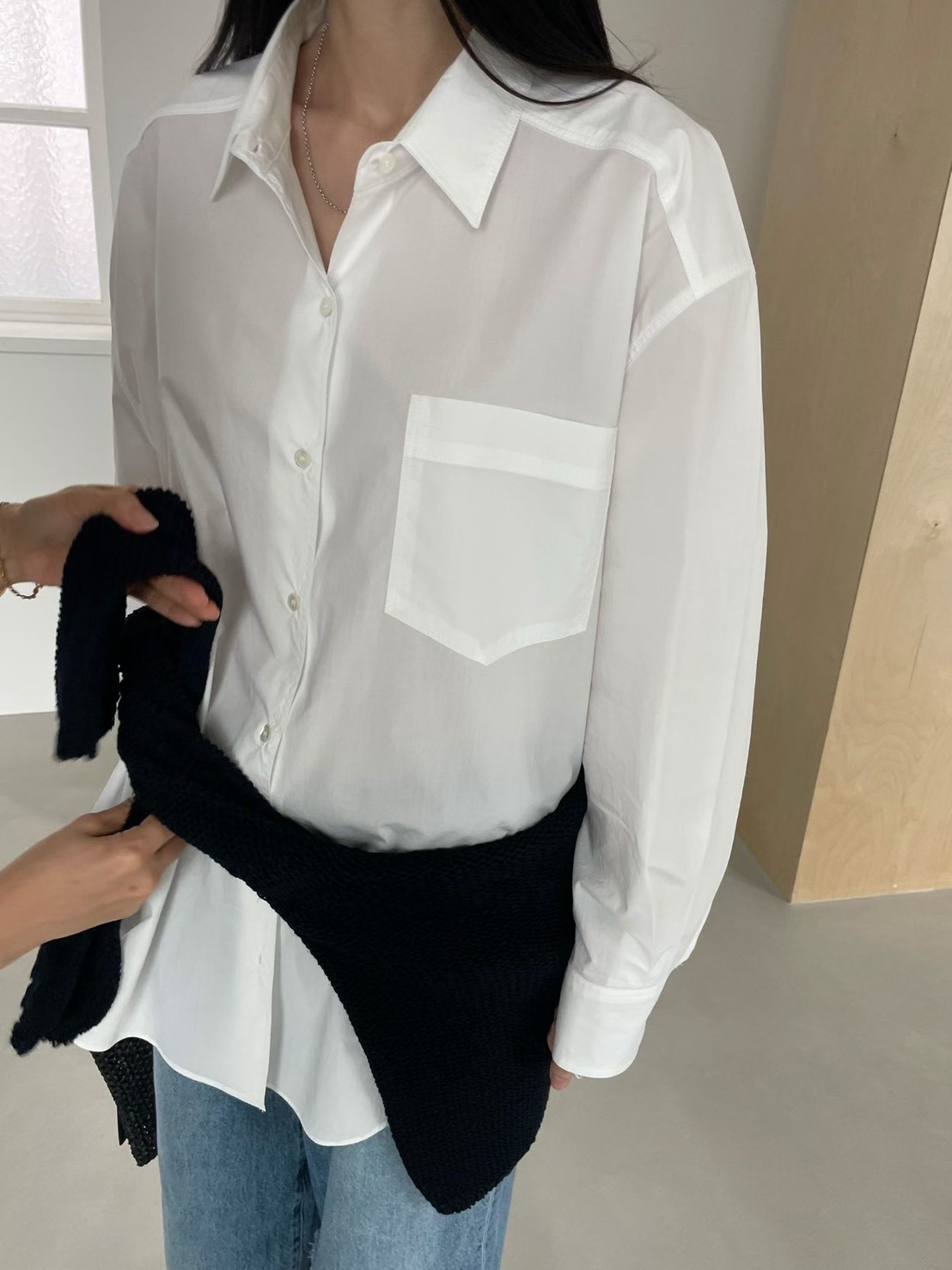 B66.都會淡雅口袋襯衫