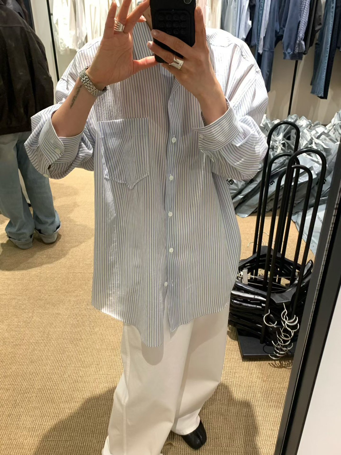 B65.知性推薦直條紋襯衫