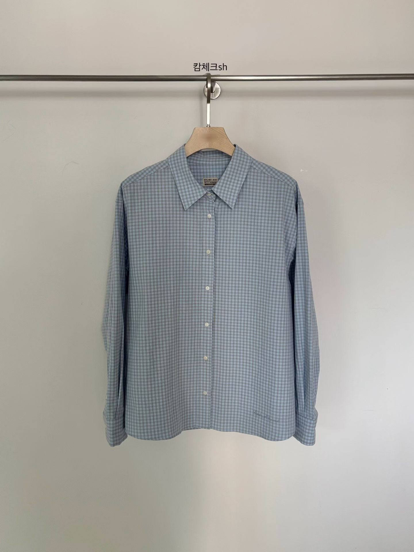 B89.小V家清爽蘇打小格子襯衫