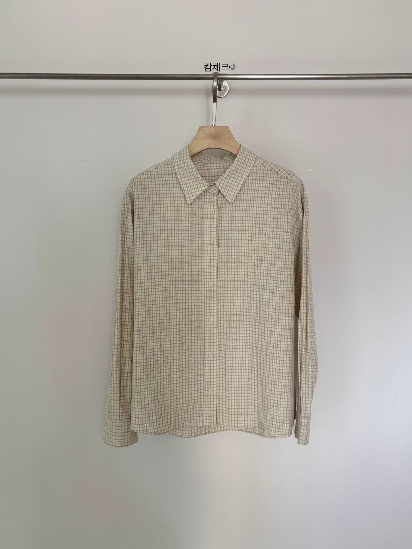 B89.小V家清爽蘇打小格子襯衫