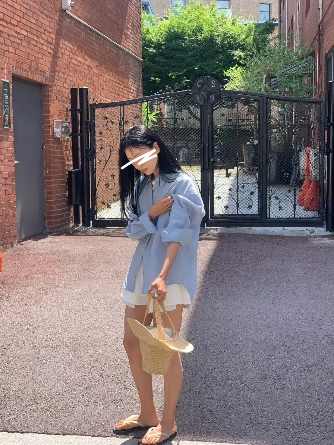 B45.清爽家莫蘭迪亞麻襯衫