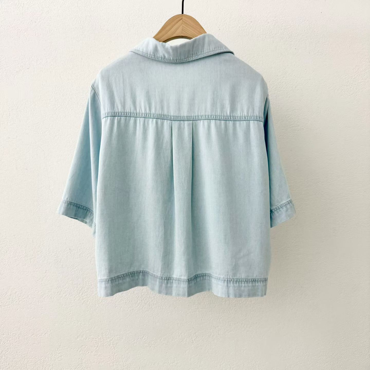 B67.夏日輕薄牛仔襯衫小外套