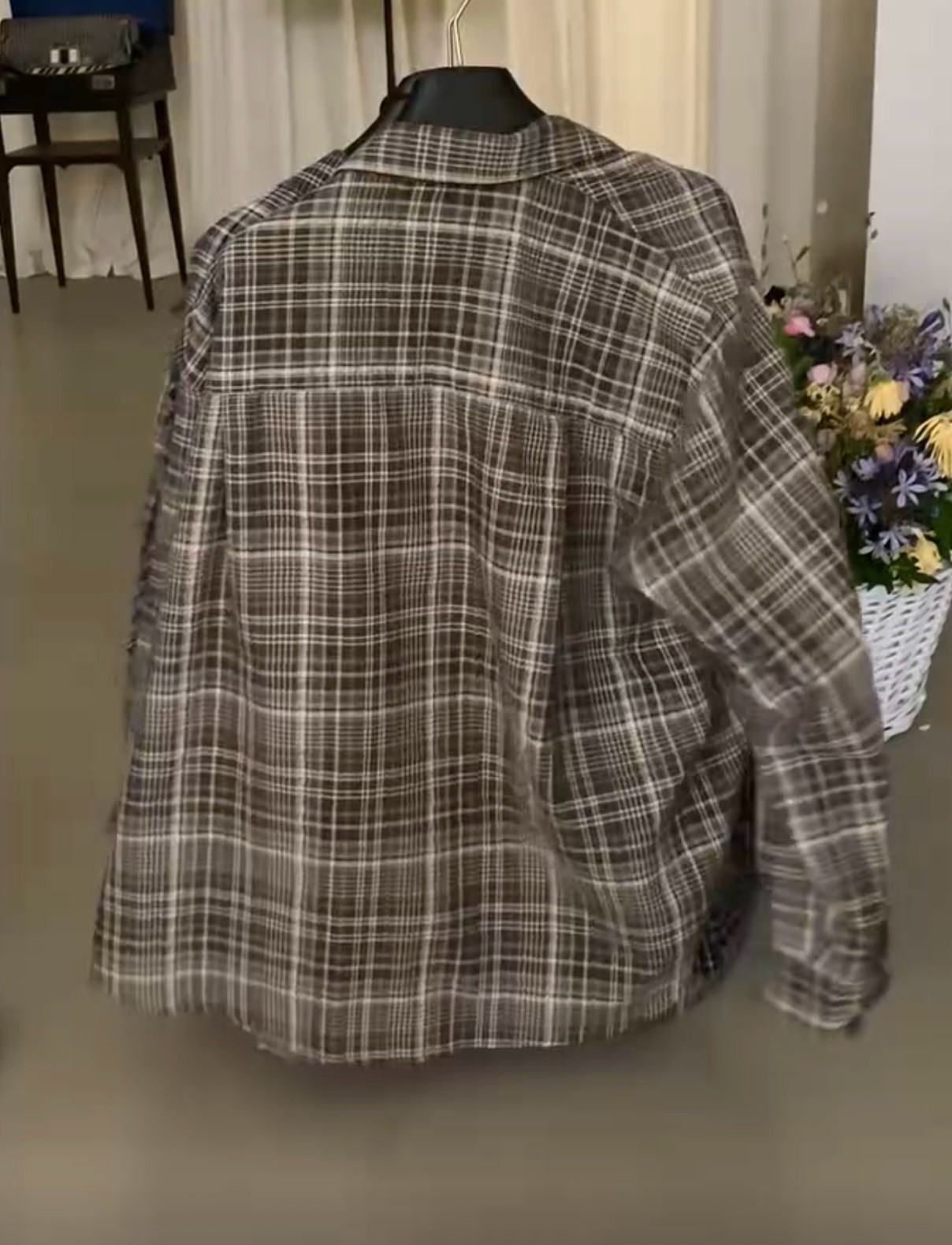 B89.知性棋盤格紋襯衫