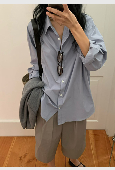 B69.小V家柔美淡雅襯衫