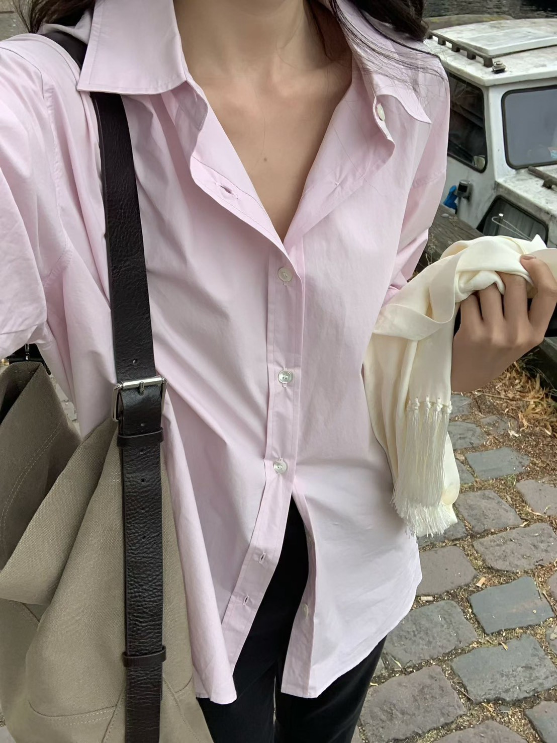 B69.小V家柔美淡雅襯衫