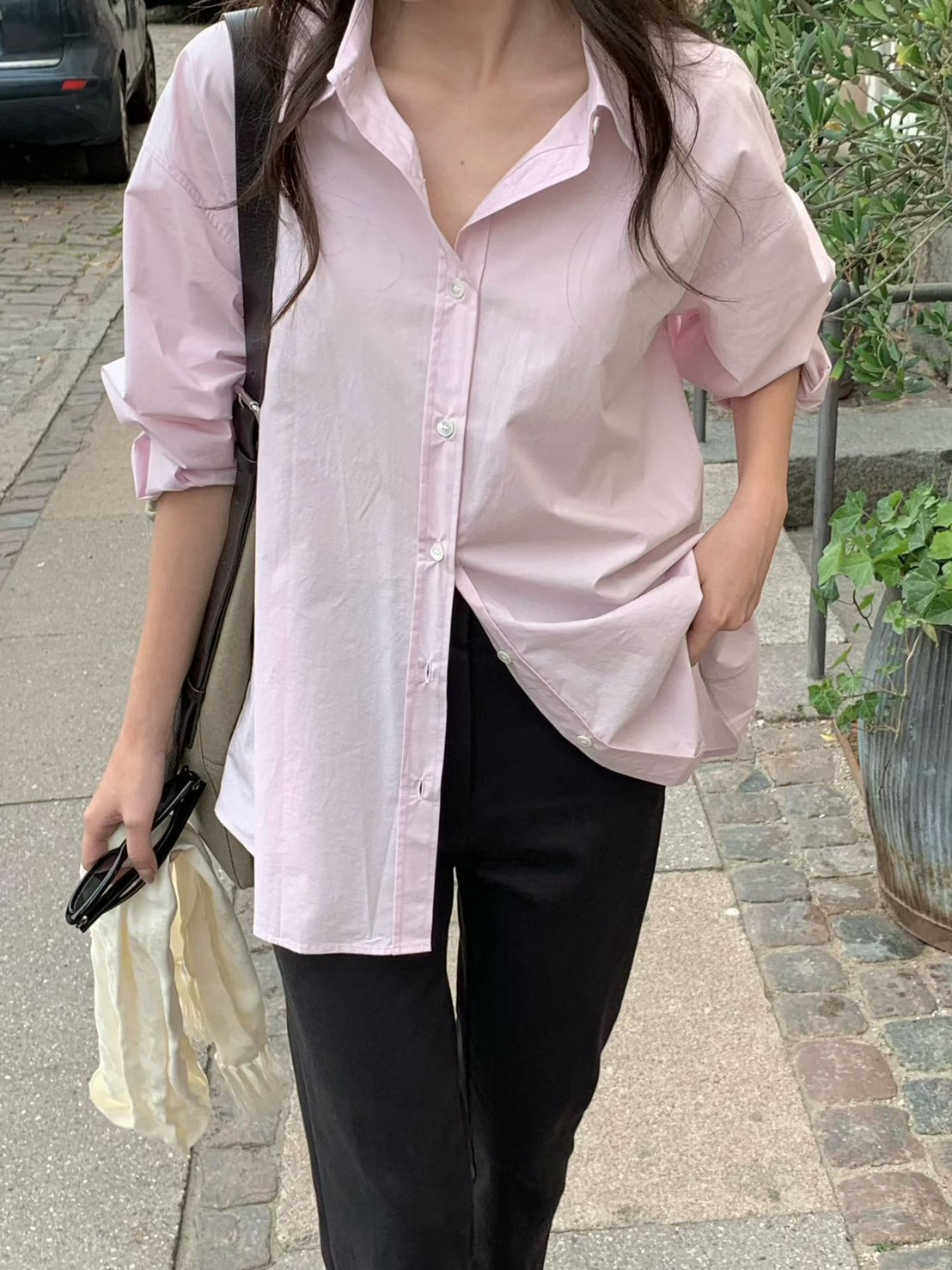 B69.小V家柔美淡雅襯衫
