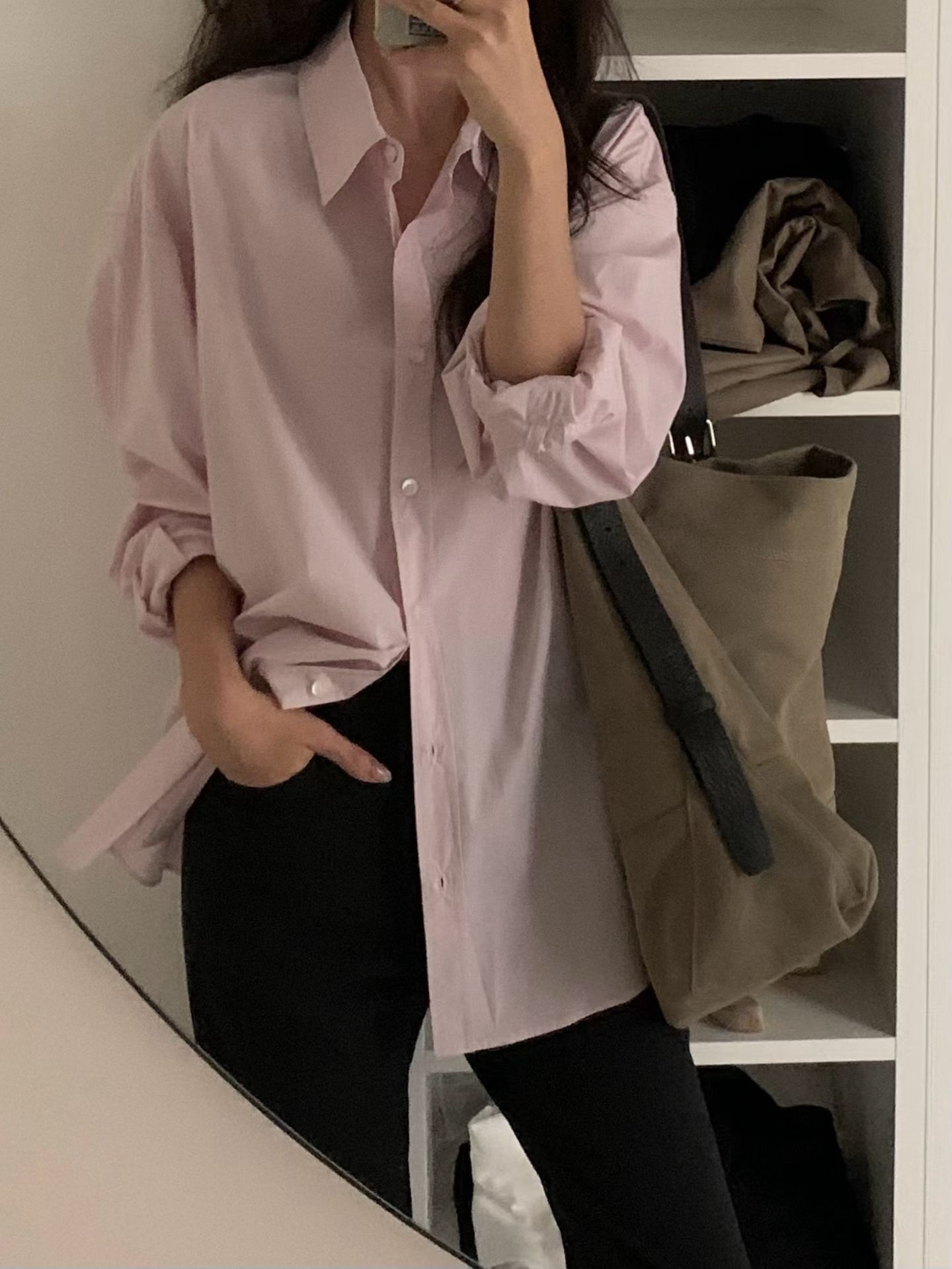 B69.小V家柔美淡雅襯衫