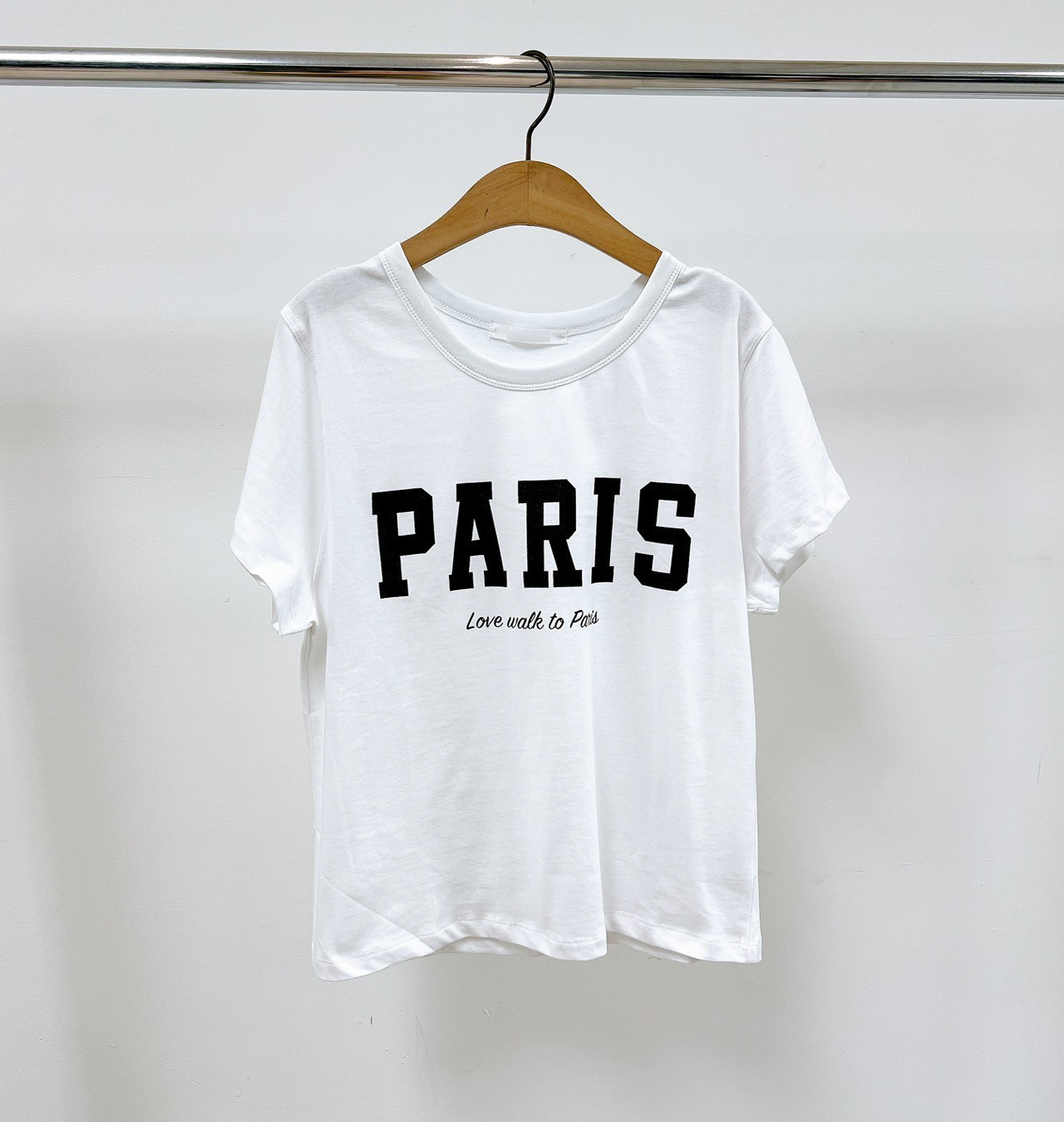 漂亮歐膩PARIS印字Tee