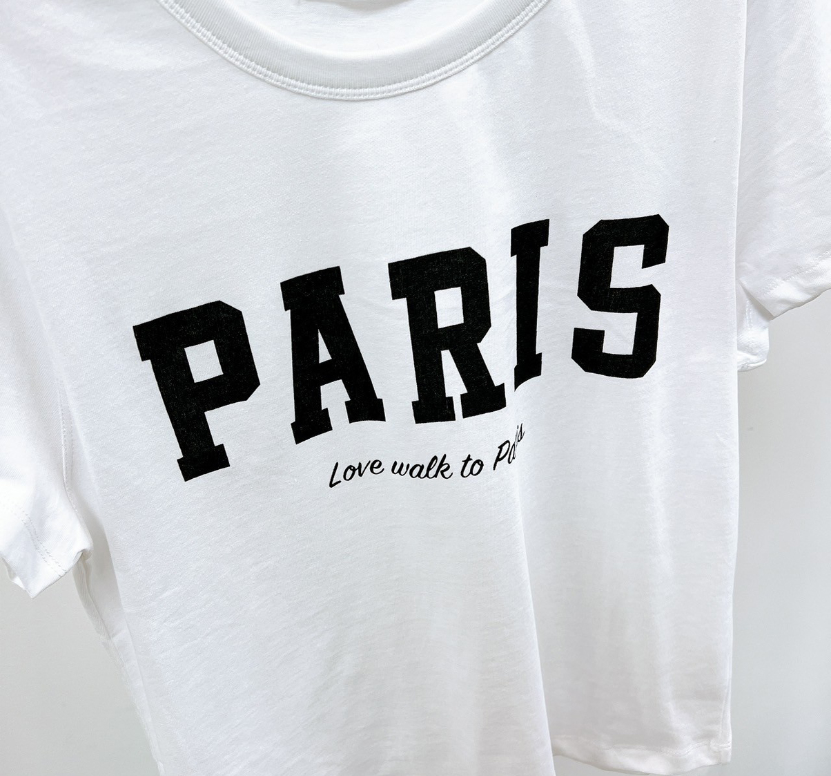 漂亮歐膩PARIS印字Tee