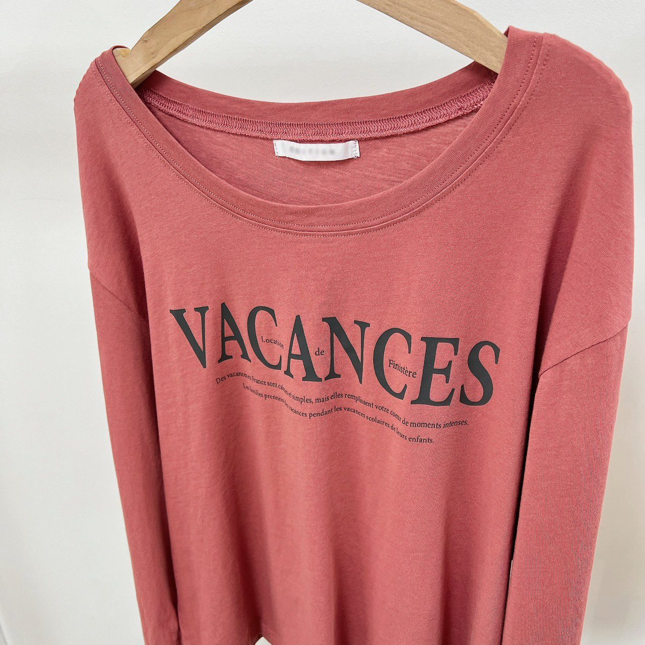 漂亮歐膩VACANCES印字TEE