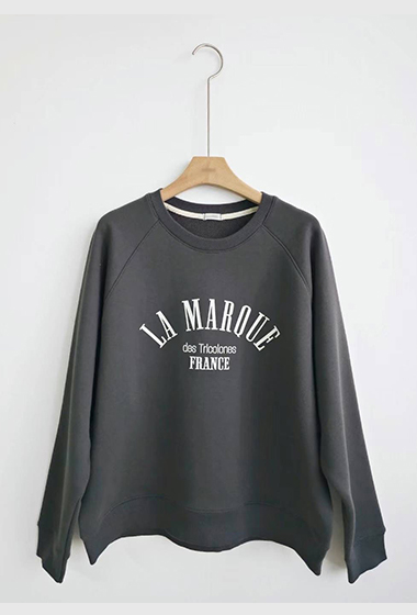 LA MARQUE印字大學TEE