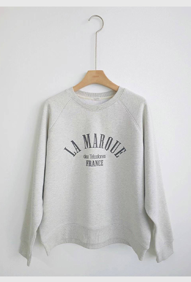 LA MARQUE印字大學TEE