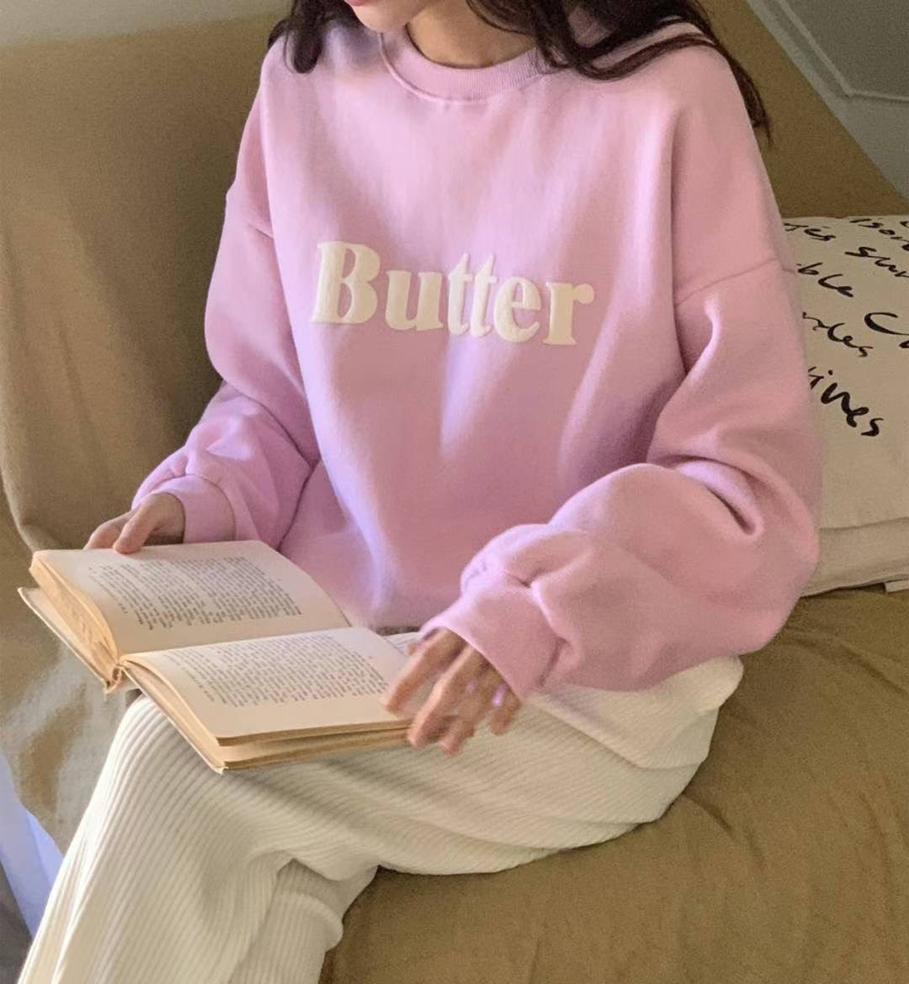 A10.甜點Butter刷毛大學TEE