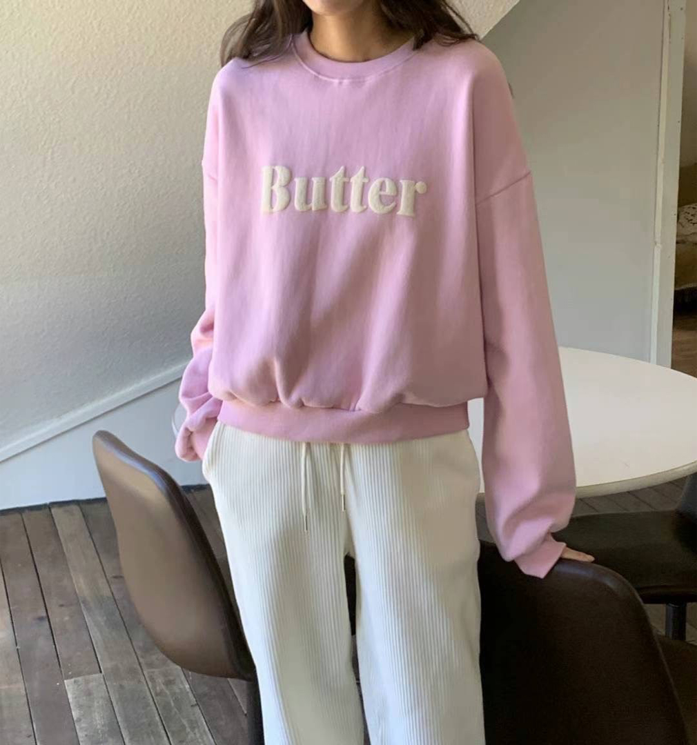 A10.甜點Butter刷毛大學TEE