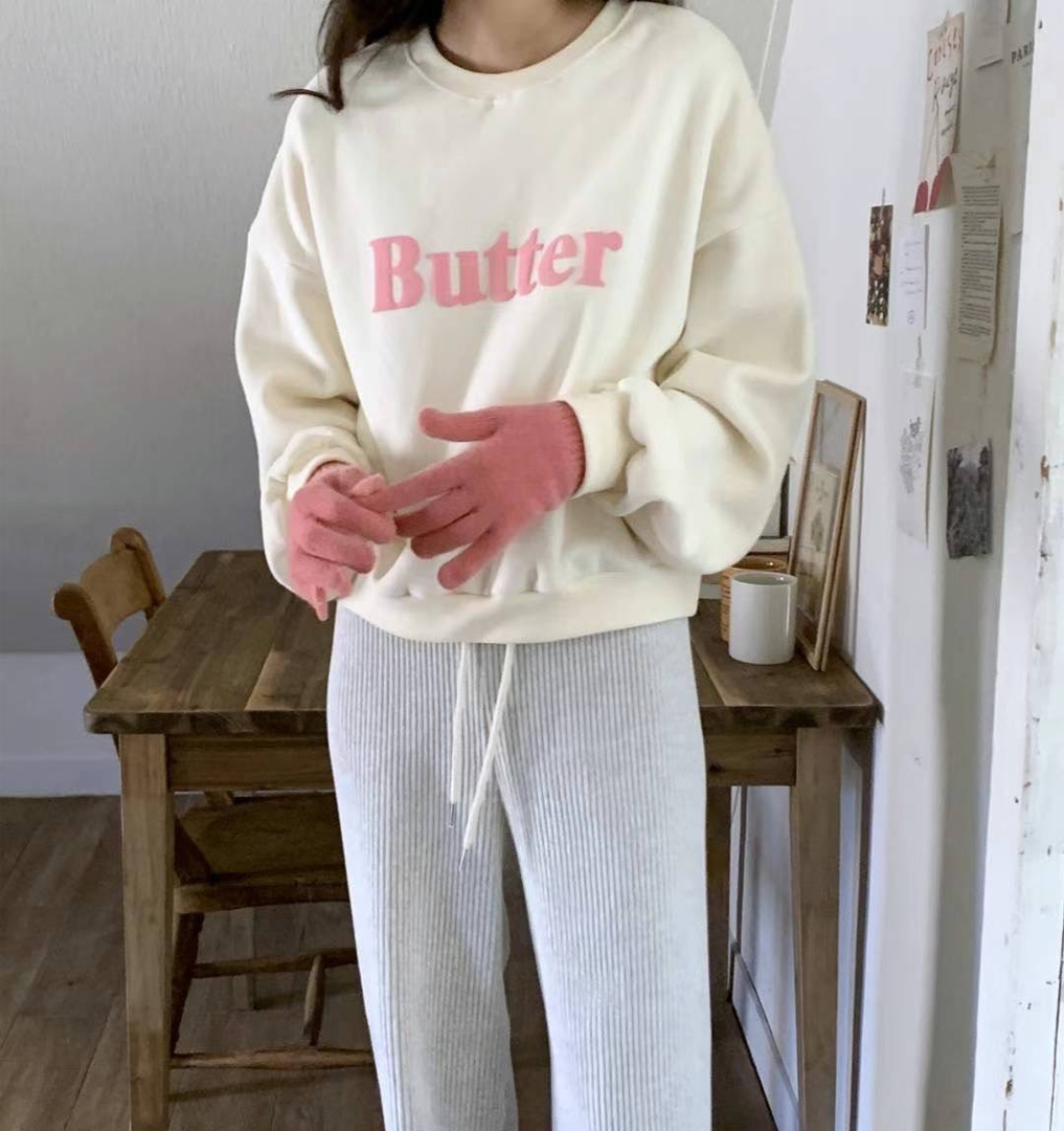 A10.甜點Butter刷毛大學TEE