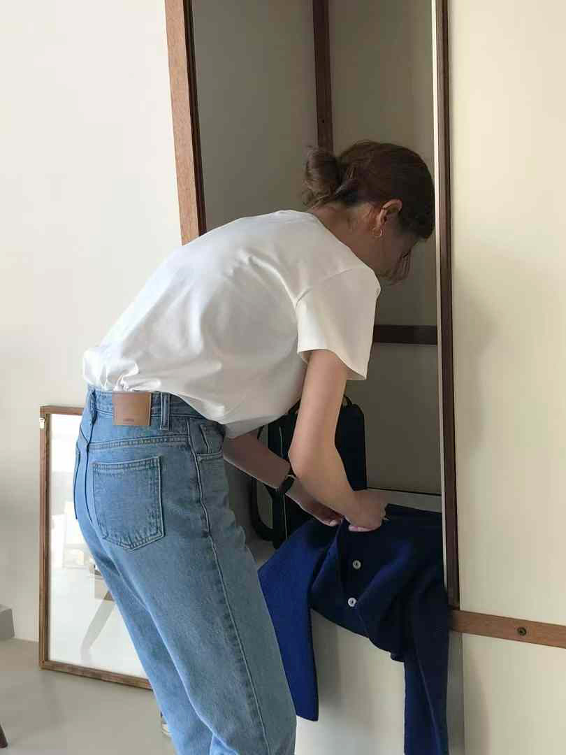 顏值家純棉圓領酵素洗素色TEE
