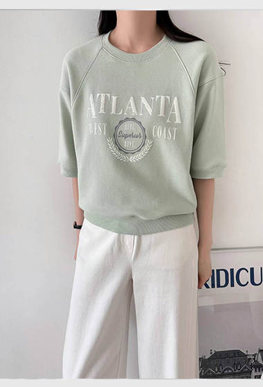 B03.美式ATLANTA印花大學TEE