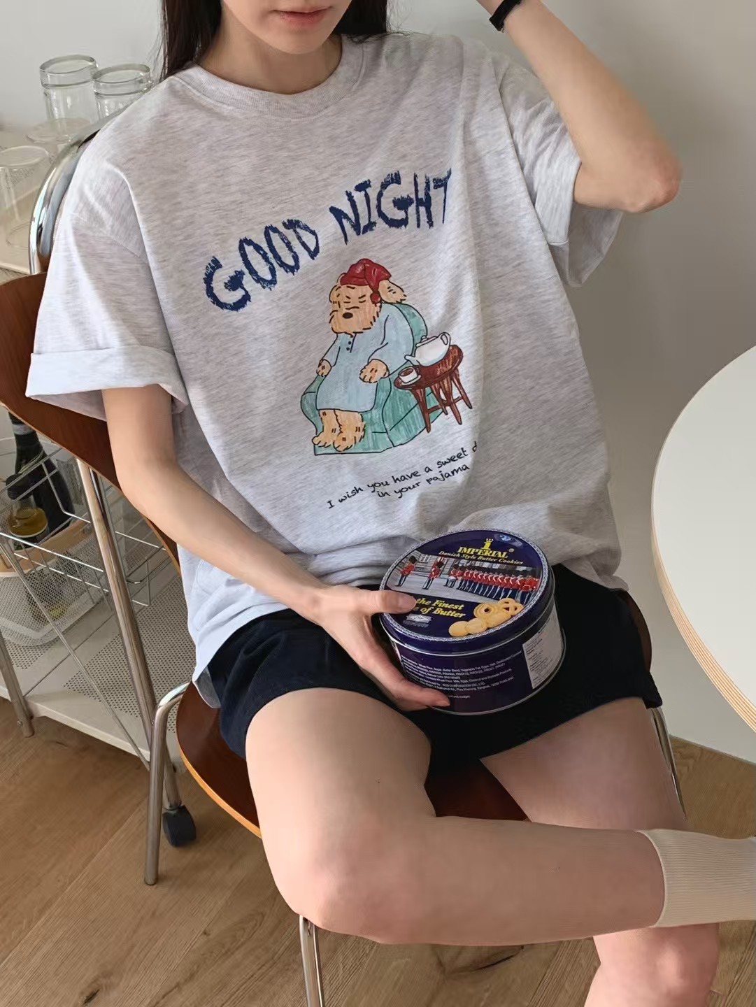 A121.GOOD NIGHT狗狗TEE