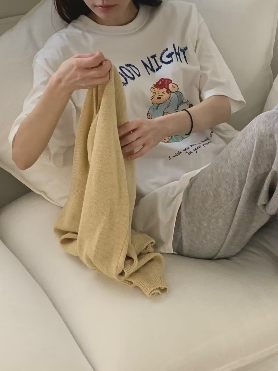 A121.GOOD NIGHT狗狗TEE
