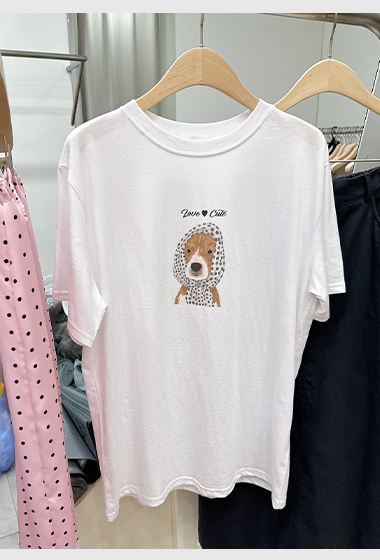 A69.俏皮頭巾狗狗TEE