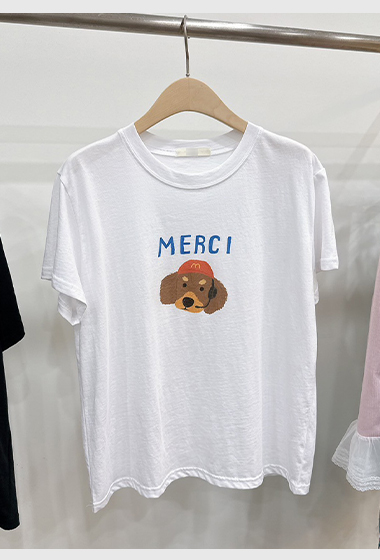 A68.可愛MERCI狗狗TEE