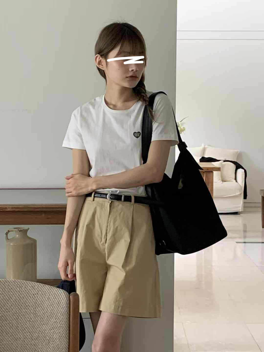 A103.小愛心裝飾短TEE