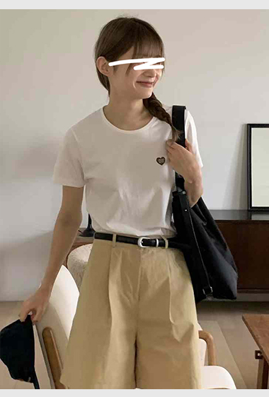 A103.小愛心裝飾短TEE