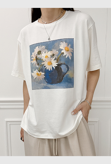 A40.藝術感花卉TEE