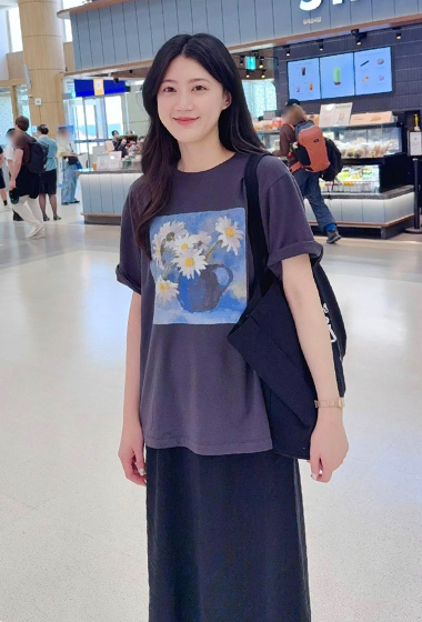 A40.藝術感花卉TEE