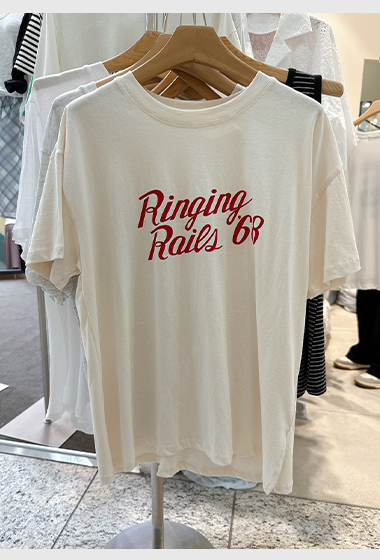 A40.Ringing休閒印字TEE
