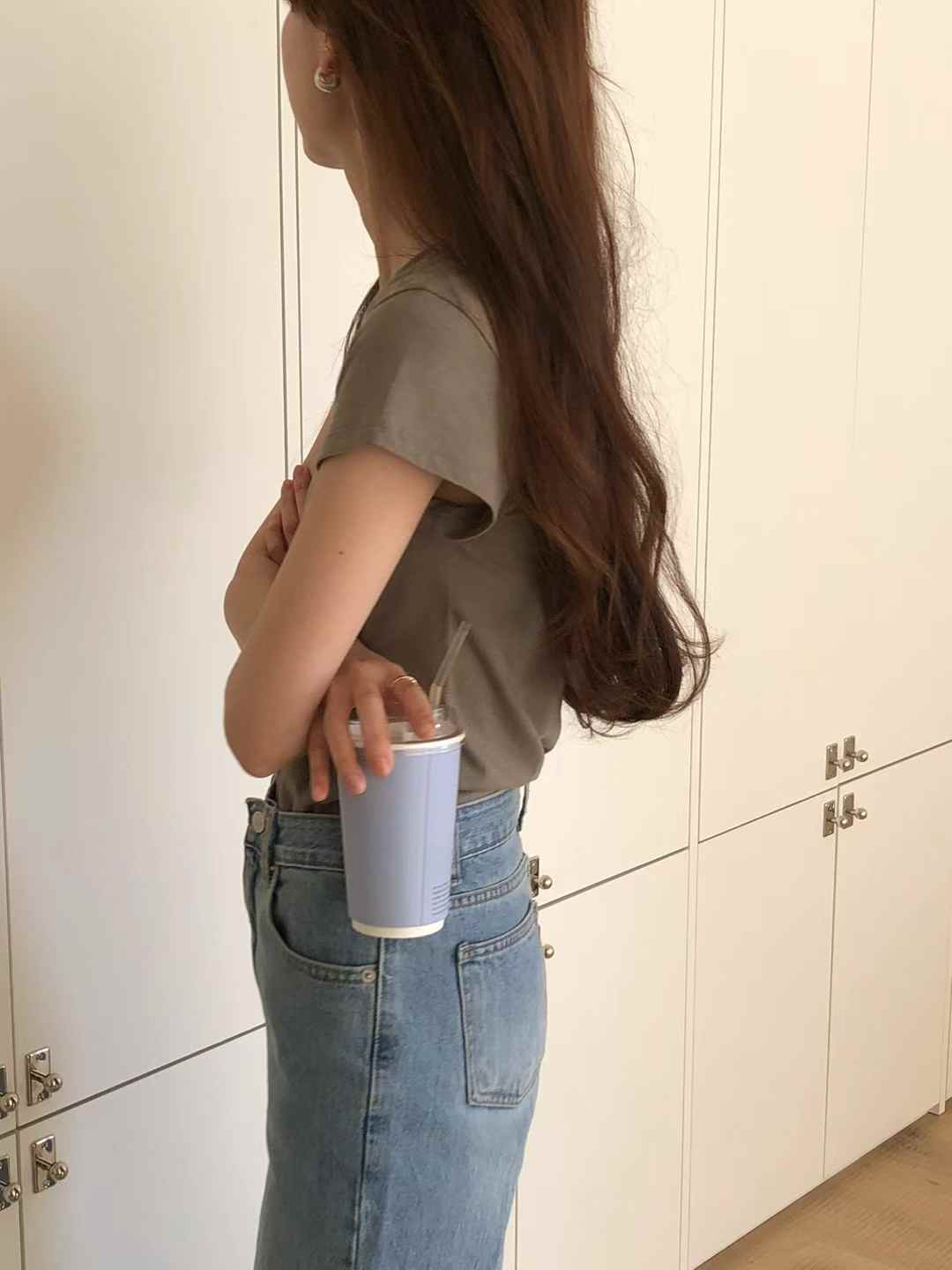 A23.顏值家莫代爾混棉顯瘦短TEE