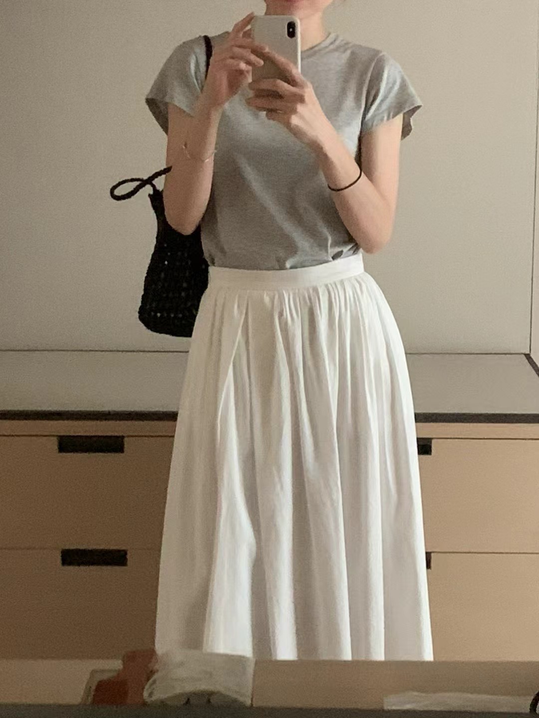 A23.顏值家莫代爾混棉顯瘦短TEE