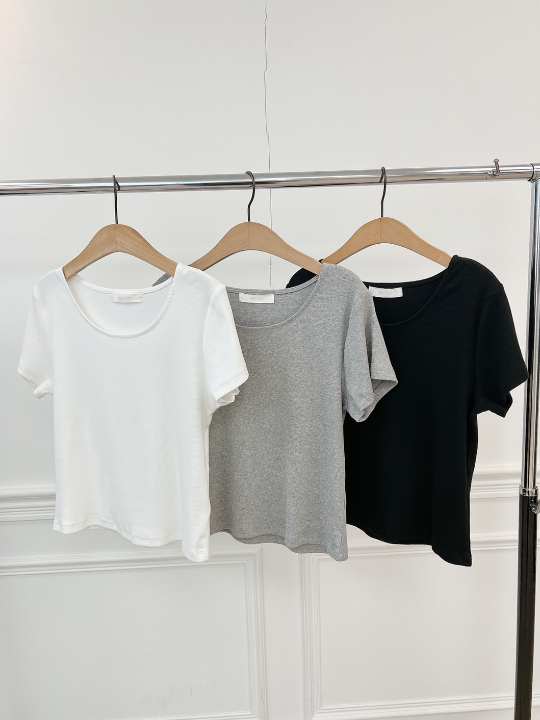 A07.百搭女孩彈性纖瘦TEE