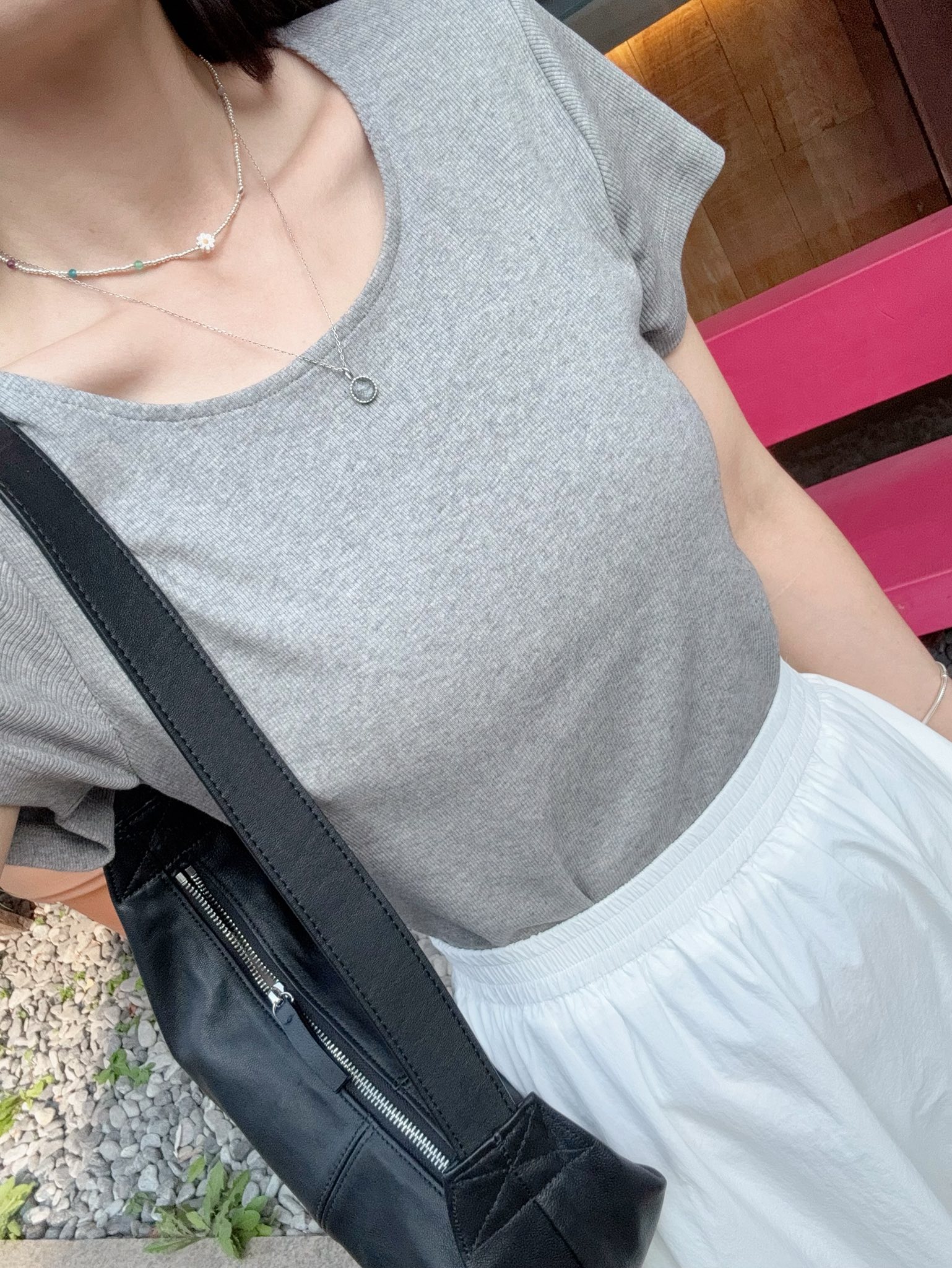 百搭女孩彈性纖瘦TEE