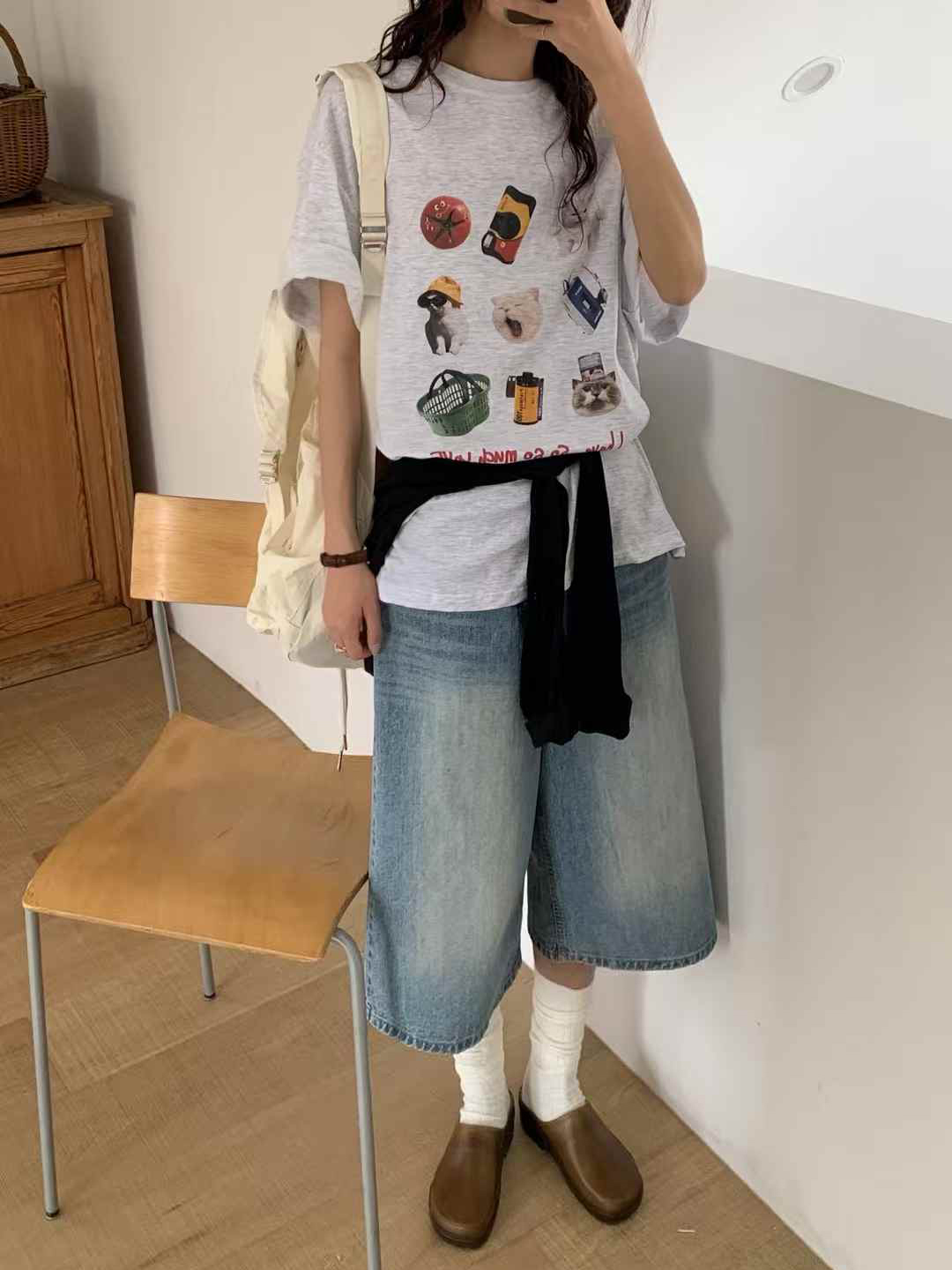 B41.逗趣貓咪塗鴉TEE