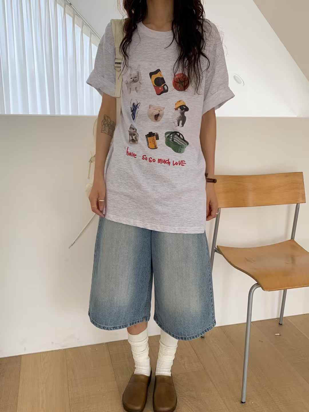B41.逗趣貓咪塗鴉TEE