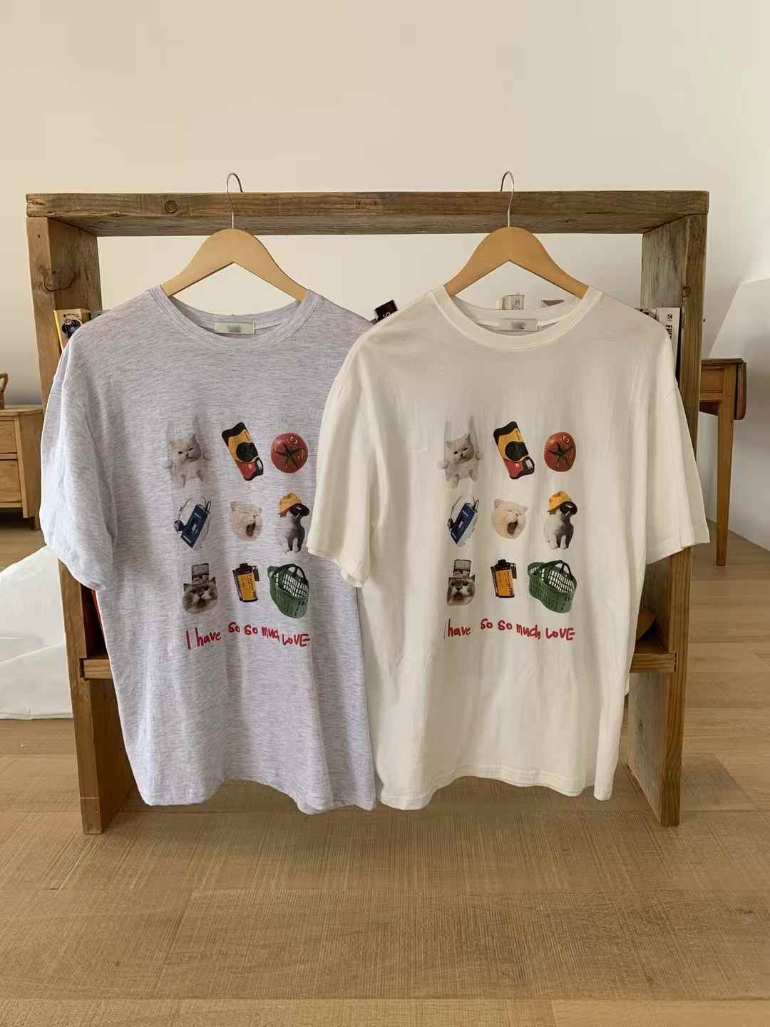 B41.逗趣貓咪塗鴉TEE