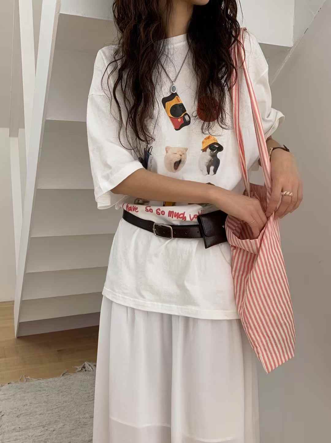 B41.逗趣貓咪塗鴉TEE