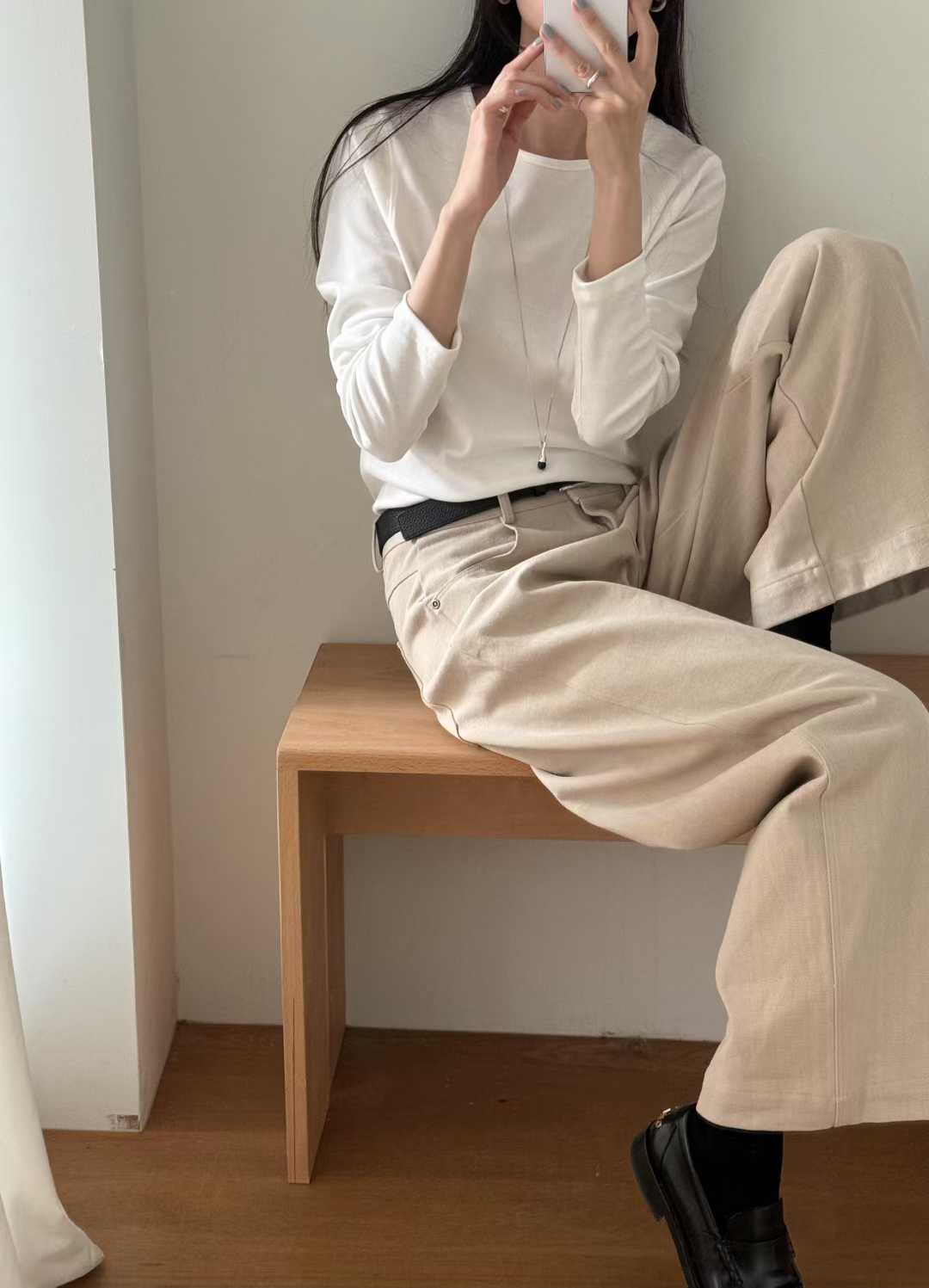 A39.瘦瘦歐膩基本長袖TEE