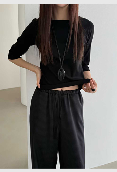 A10.酵素洗七分袖素雅TEE