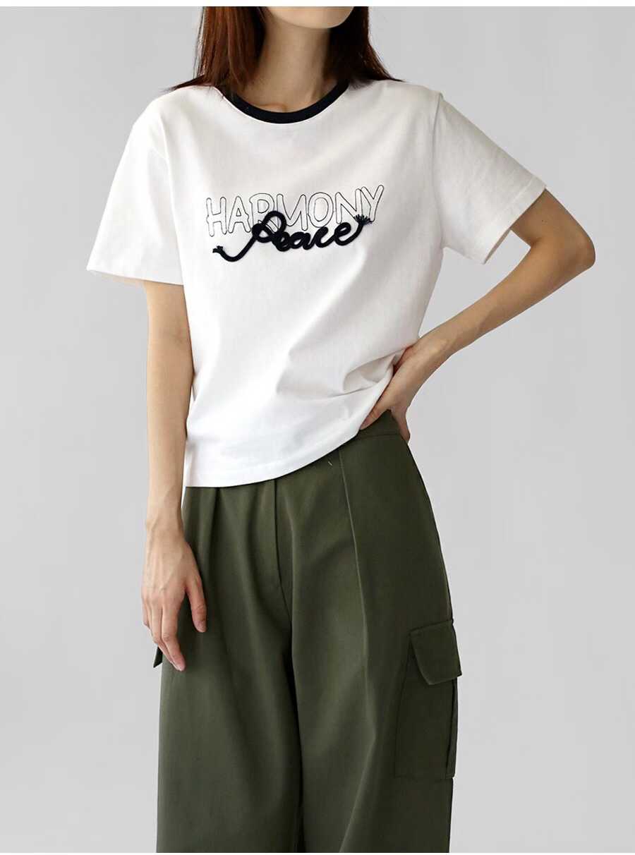 A05.特色立體字母短TEE