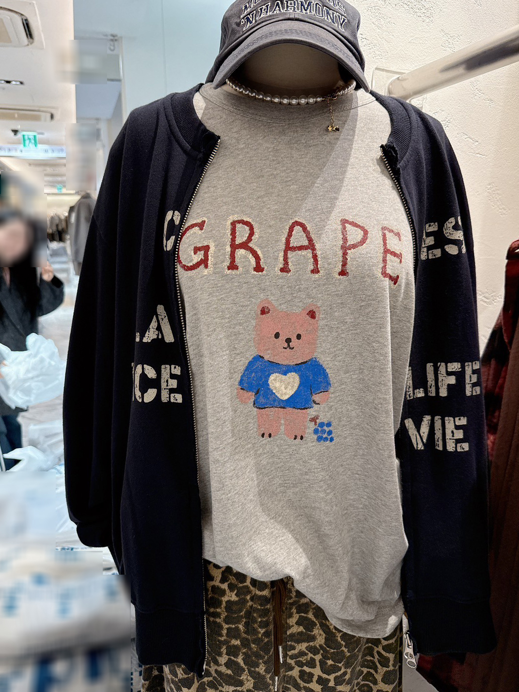 俏皮熊熊GRAPE長袖TEE