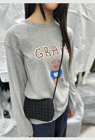 俏皮熊熊GRAPE長袖TEE
