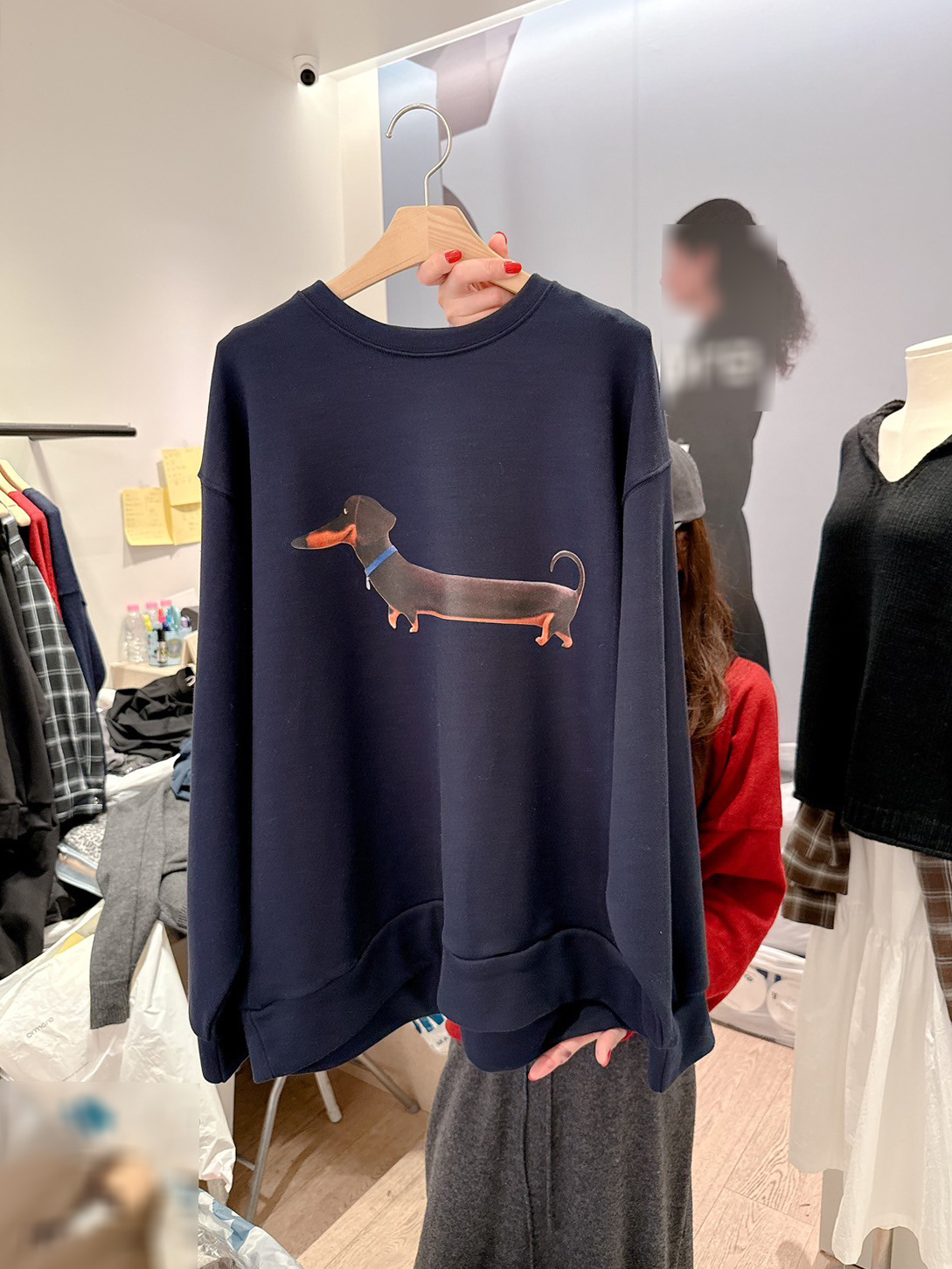 A07.可愛臘腸圖案大學TEE