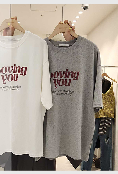B71.小臉歐膩LovingYou落肩短TEE